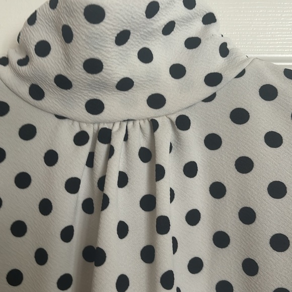 Black and white polka dots mock turtleneck - Picture 2 of 5